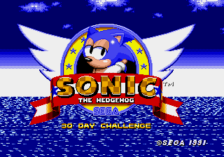 Sonic the Hedgehog - 30 Day Challenge
